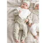 Cream Bamboo Ribbed Bib