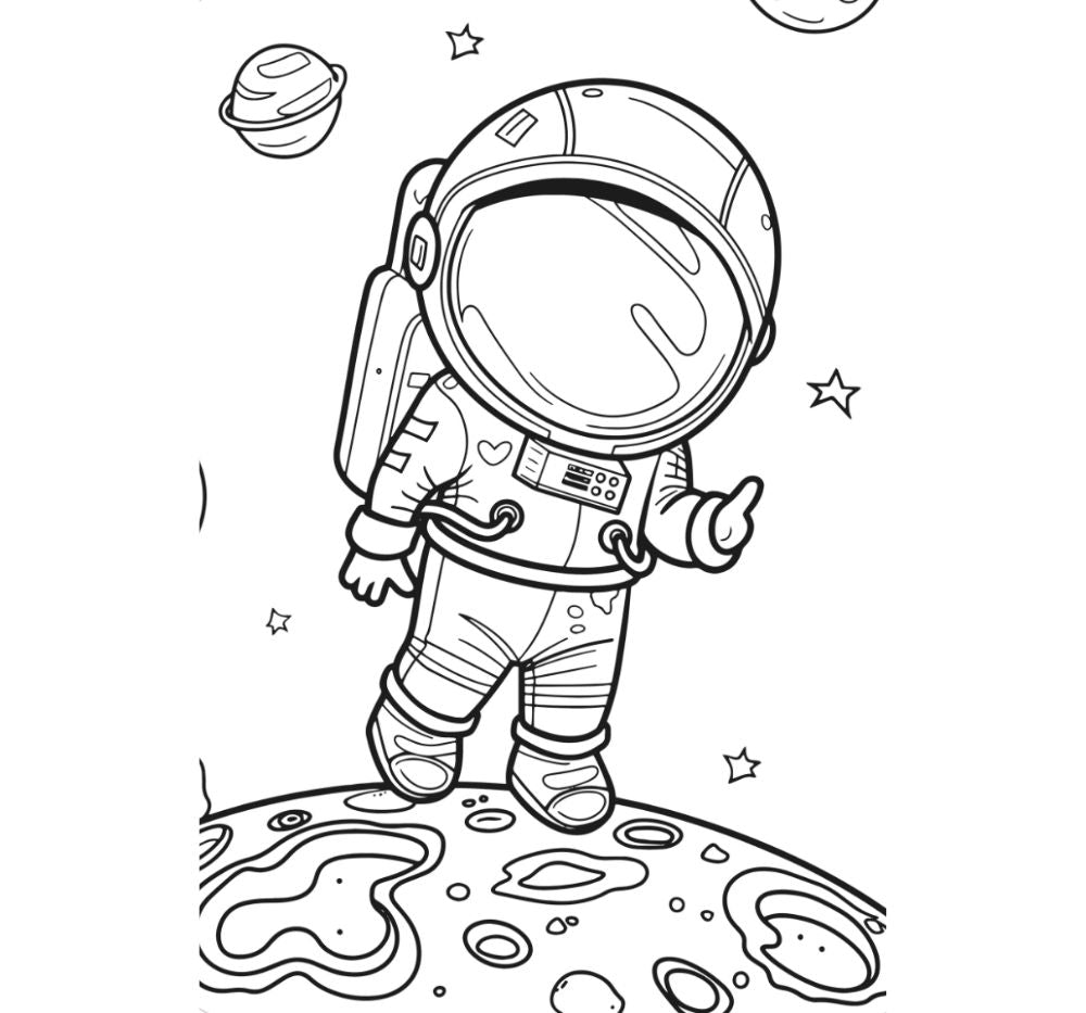 Space Race XXL Coloring Book