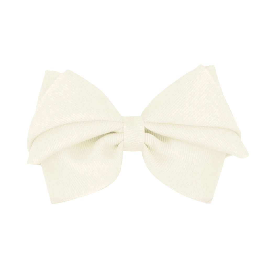 Small Pleated Gg Antique White Bow