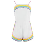 White Rainbow Summer Romper