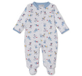 Puppy Patch-Footie w/ Zip PRT Multi