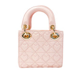 Heart Quilted Bag Pink
