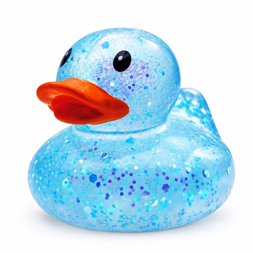 Glitter Squishy Duck Blue