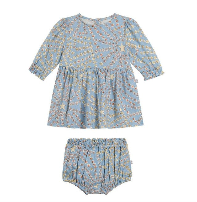 Dress Twill Stars Bloomers Blue