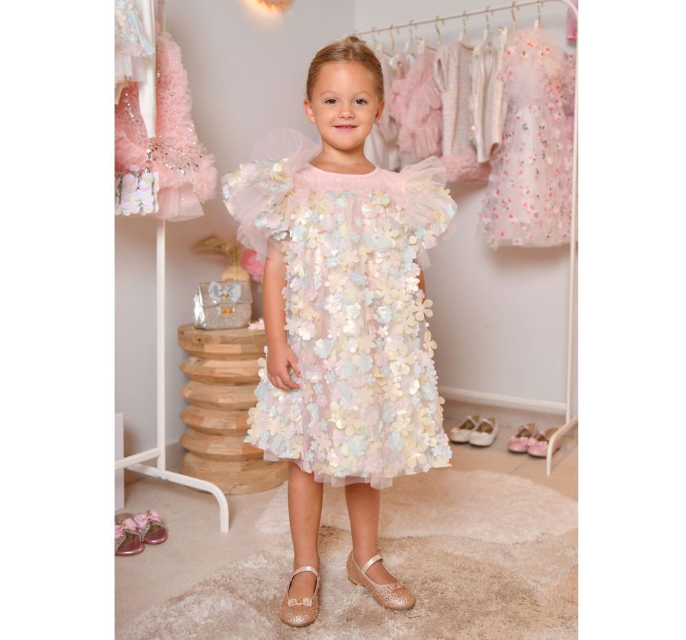 Marlowe 3D Multi Flower Tulle Dress