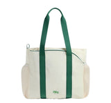 Riley Tennis Tote Ivory-Green