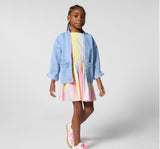 Striped Scallop Hem Dress