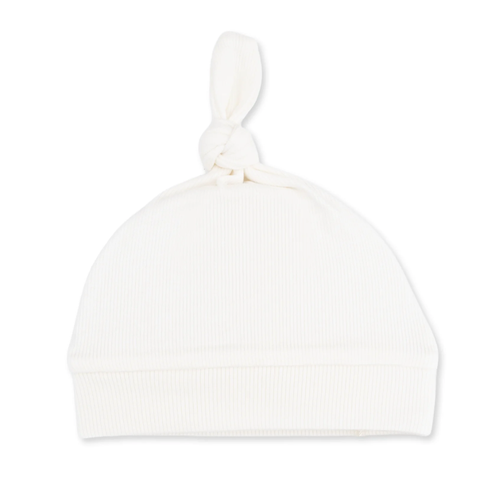 Solid Snow White Knotted Gown and Hat