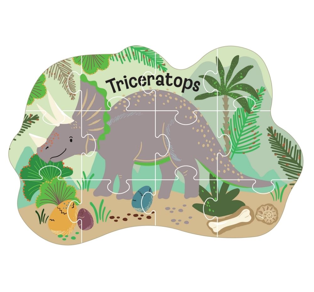 12 PC Shaped Puzzle Dino