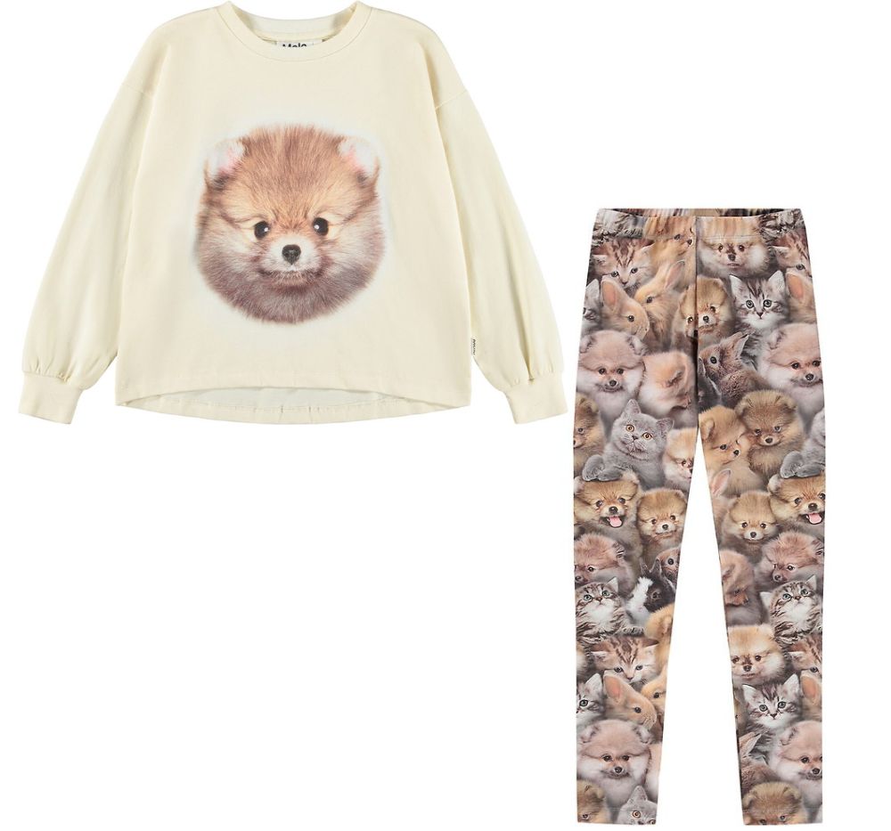 POM POMeranian T-shirts Long Sleeves & Fuzzy Fluffy Leggins
