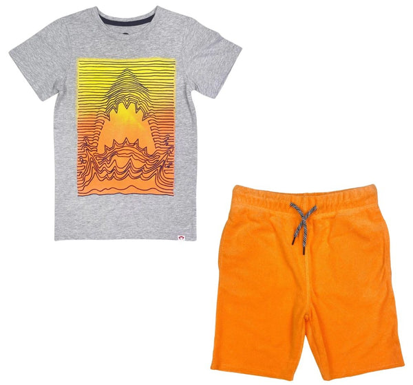 Graphic Short Sleeve Tee Line Shark & Camp Shorts