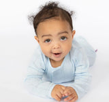 Love Lines Blue Pointelle Footie