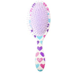 Love Hearts Hairbrush Multi White