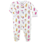 Zipper Footie Pink Ice Cones