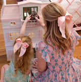 Medium Satin Fabric Bow Pink