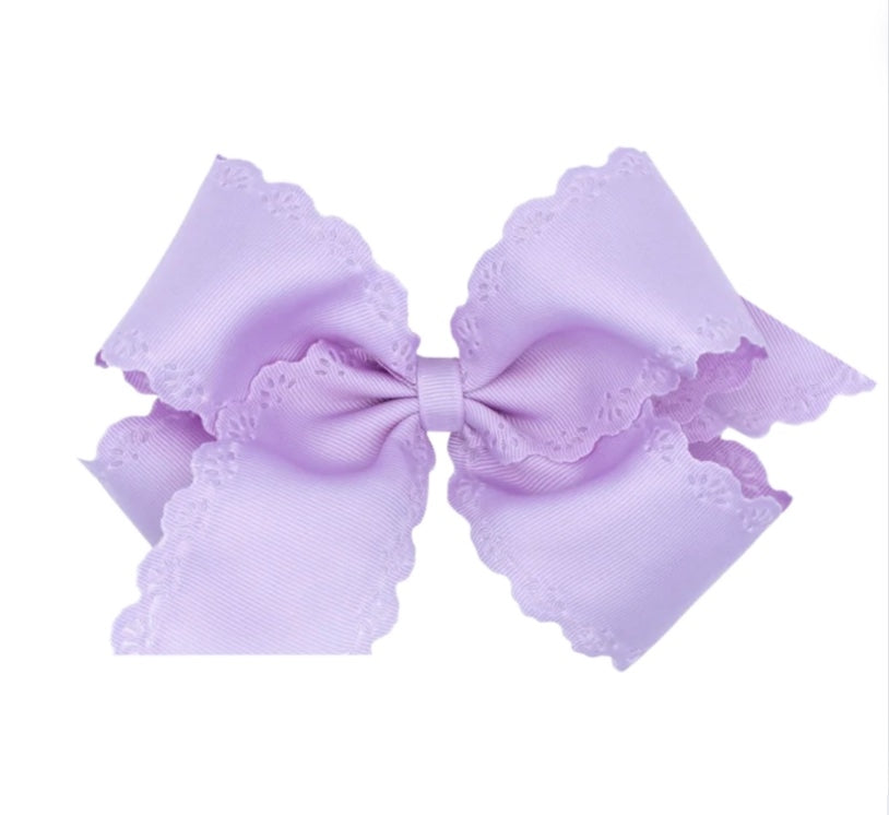 Sml Kng Eyelet Embossed Gg Bow Light Orchid