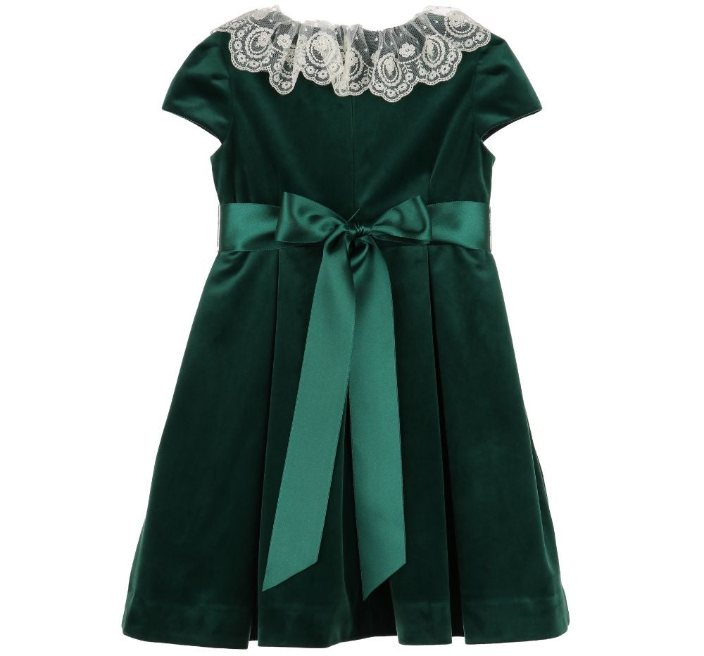 Deluxe Velvet Dress Green