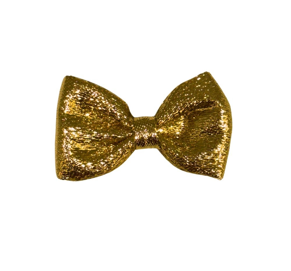 Mini Metallic Bowties Gold