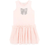 Vestido Austin Crystal Bow Tulle Pale Pink