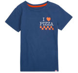Playera Dark Blue Graphic " I love Pizza"