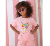 Velour Ice Cream Short Set Pink