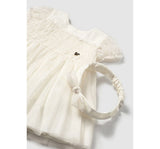 Vestido Tul Diadema Crudo