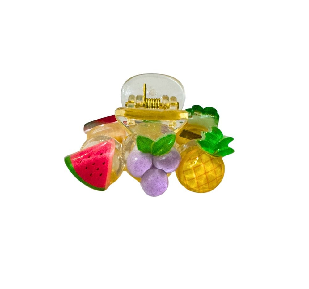 Crystallized Mini Claw Clip Watermelon-Grape-Pineapple