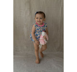 Bubble Romper Blue Bougainvillea