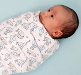 Manta De Bebé Elefantes Azul