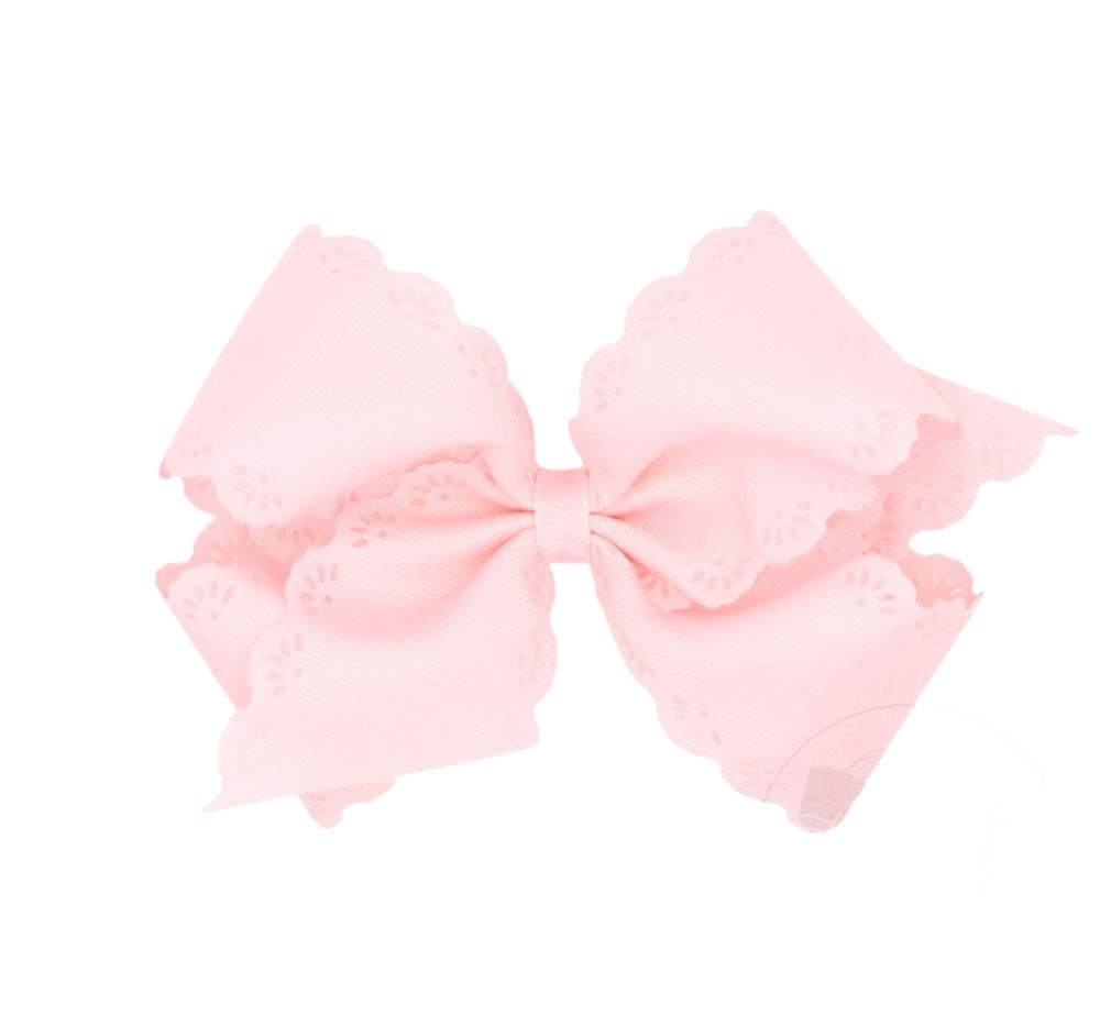 Sml Kng Eyelet Embossed Gg Bow Powder Pink