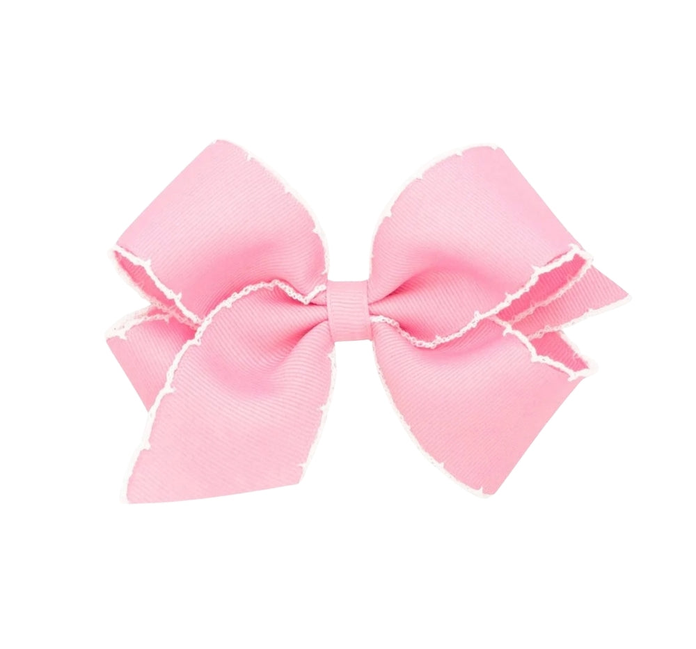 Small Moonstich Basic Bow Pearl White