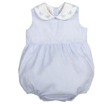 Romper Blue Seersucker