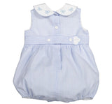 Romper Blue Seersucker