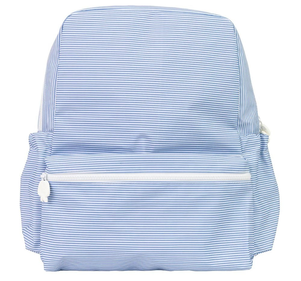 The Backpack Small Navy Mini Stripe