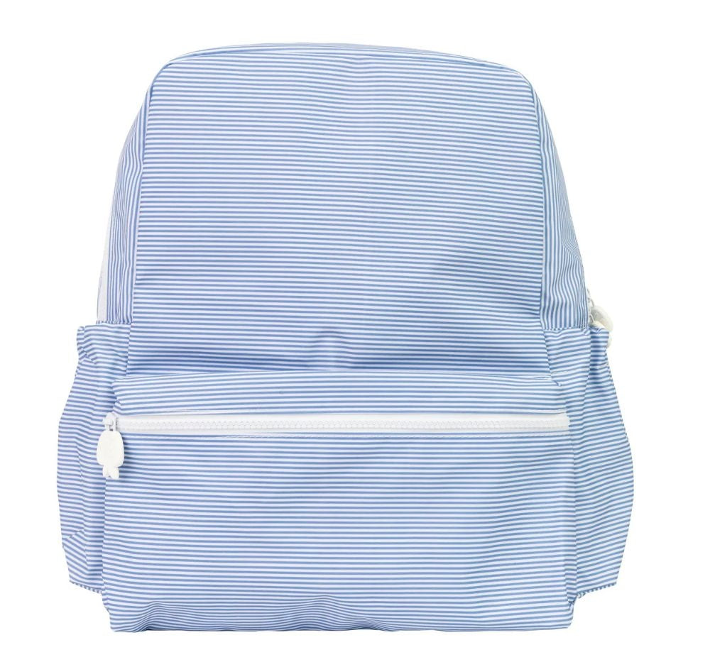 The Backpack Large Navy Mini Stripe