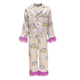 Pijama Rainbow Feather Trims Silky