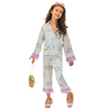Pijama Rainbow Feather Trims Silky