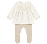 Conjunto Polaina Tricot Soja Flor