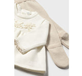 Conjunto Polaina Tricot Soja Flor