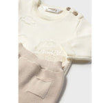 Conjunto Polaina Tricot Soja