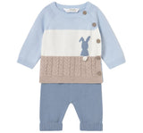 Conjunto Pantalon & Sueter Conejo Largo Tricot Nube