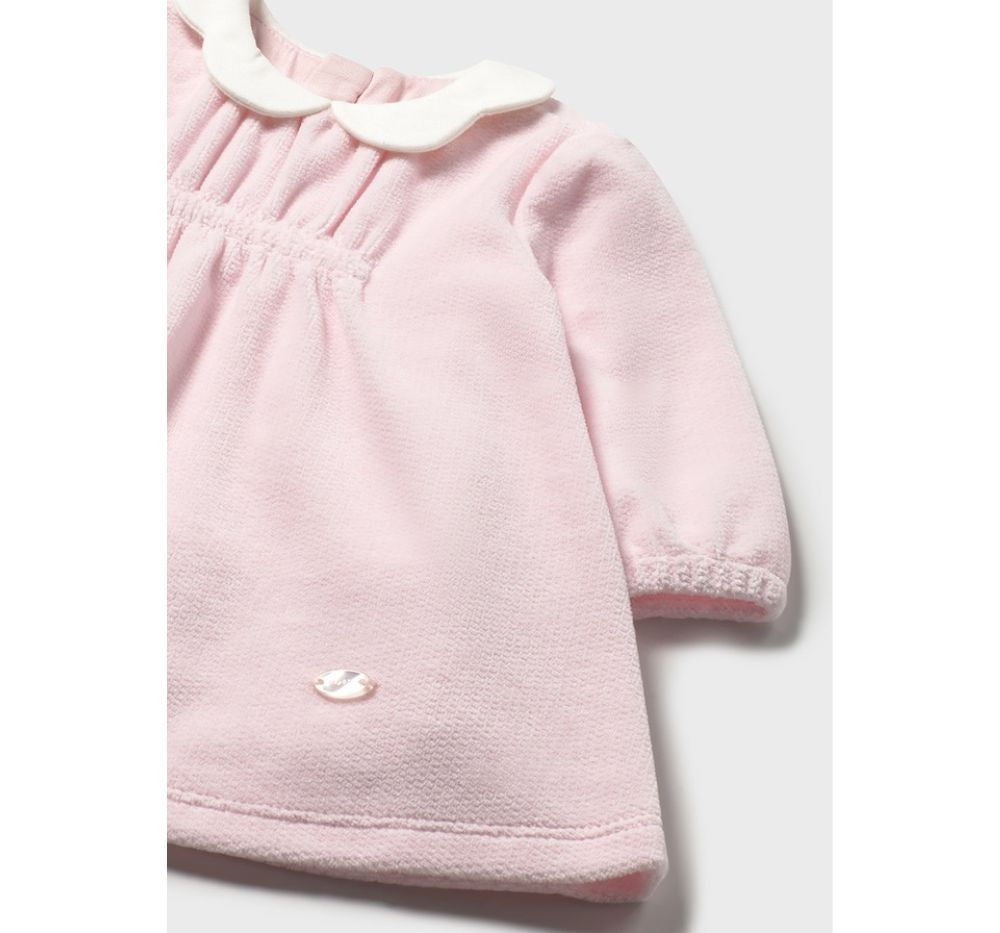 Vestido Tundosado Rosa Baby