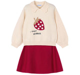 Conjunto Falda Jacquard Rojo