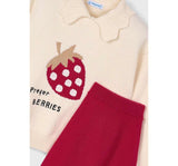 Conjunto Falda Jacquard Rojo