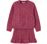 Conjunto Falda Tricot Ochos Cereza Mezcla