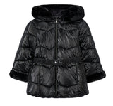 Chaqueton Metalizado Cinturon Negro