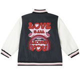 Chamarra Bomber Love Is All Arround You Black White