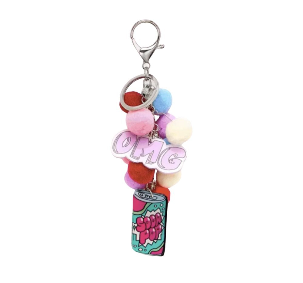 Charm Pom Pom Keychains OMG-Soda