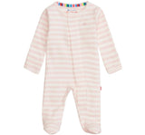 Pink Stripe Organic Cotton Footie