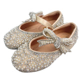 Zapato Plano Bowtie Strap Jewel Beige